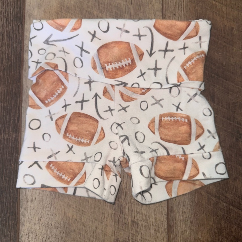 🏈 Football Print Baby Unisex Biker Shorts Toddler 18-24 Months Etsy Handmade